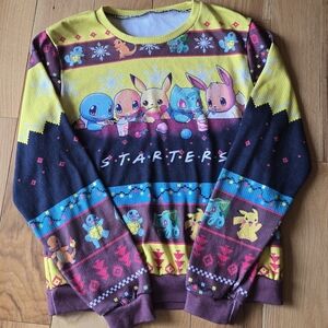 Pokemon Pikachu Ugly Christmas Holiday Sweater  Sweatshirt Small-Medium
